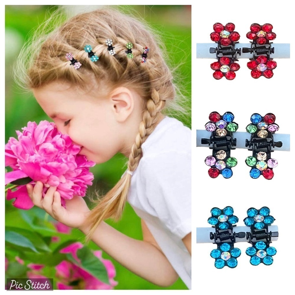 Mini Rhinestone Claw Hair Clips-2 Clips